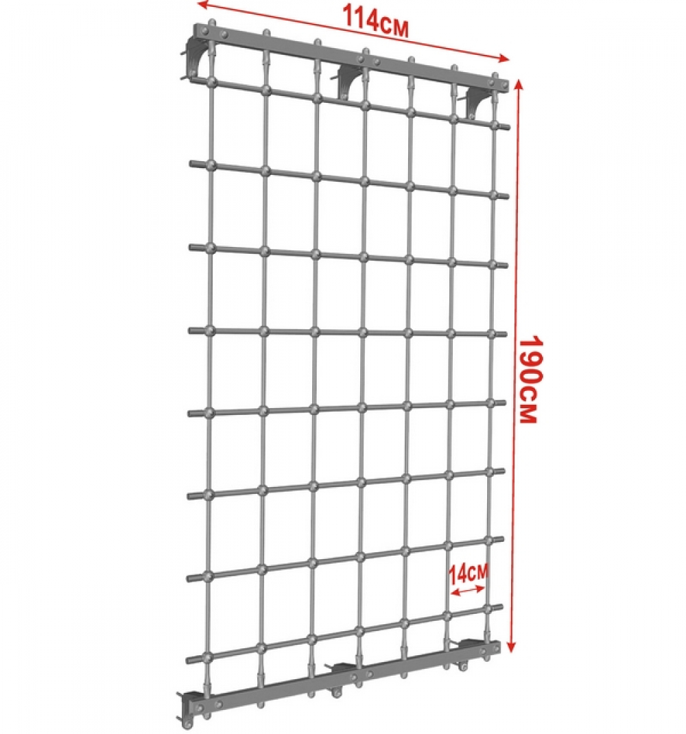 Въжена мрежа за катерене за стена 190х114 см.
