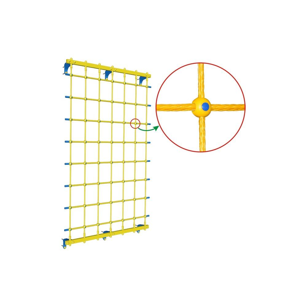 Въжена мрежа за катерене за стена 190х114 см.