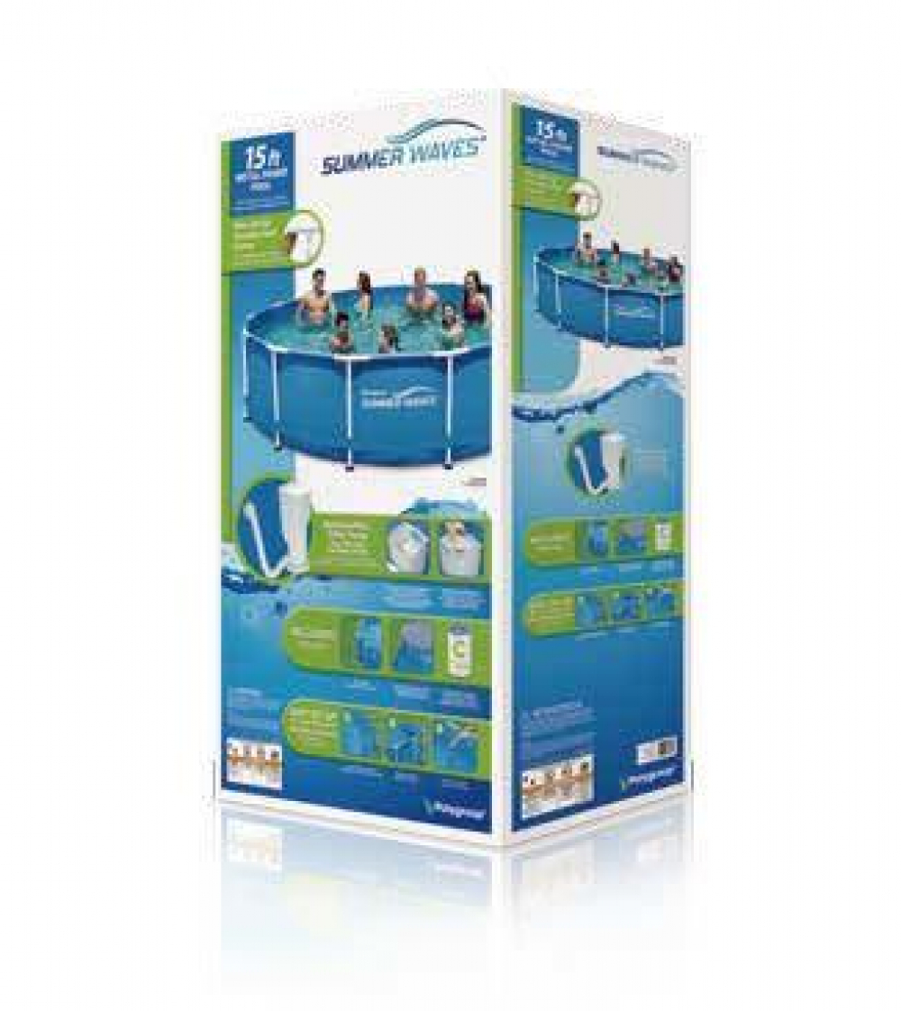 Басейн Summer Waves Metal Frame с метална рамка 366 х 76 см и филтрираща помпа 1249 л/ч