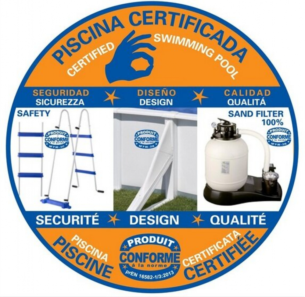 Овален сглобяем басейн ATLANTIS бял 500х300х132 см.