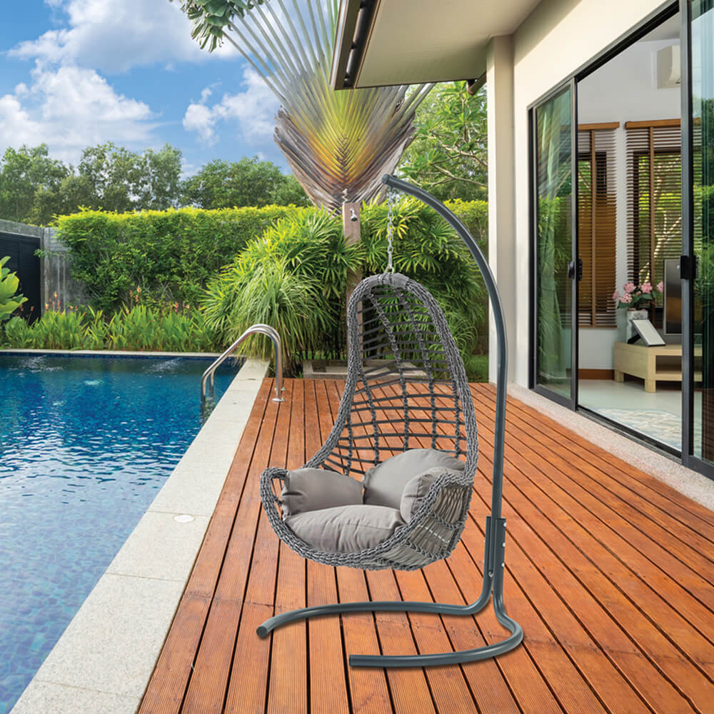 Луксозна градинска люлка RAVENNA АНТРАЦИТ